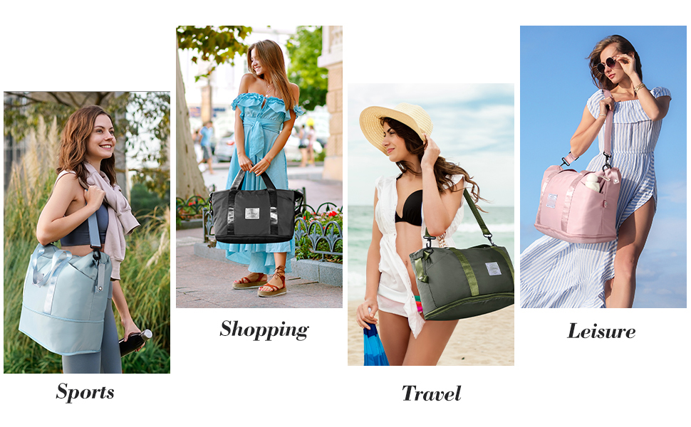 Travel Duffle Bag with Wet Pocket – Waterproof & Expandable travel duffle bag with wet pocket – waterproof & expandable