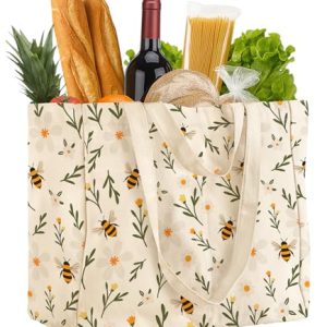 Extra Large Canvas Grocery Tote Bag – Reusable Heavy Duty Shopper